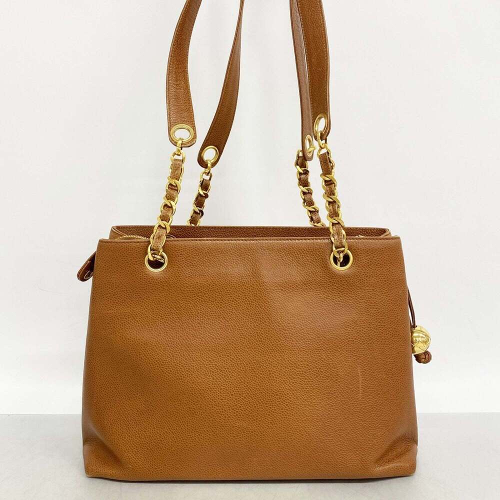 CHANEL Brown Caviar Leather Tote Bag - Picture 11 of 11